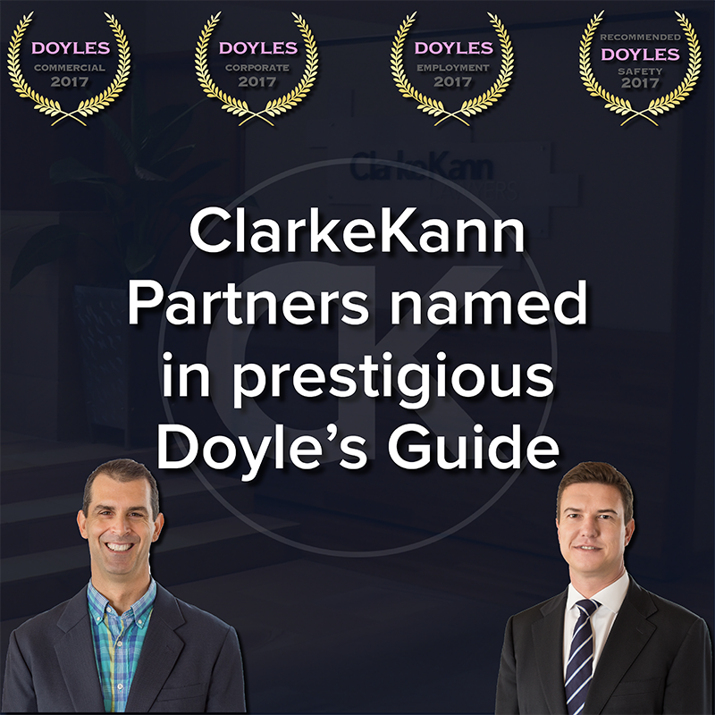 STOP PRESS: ClarkeKann Partners named in Prestigious Doyle’s Guide