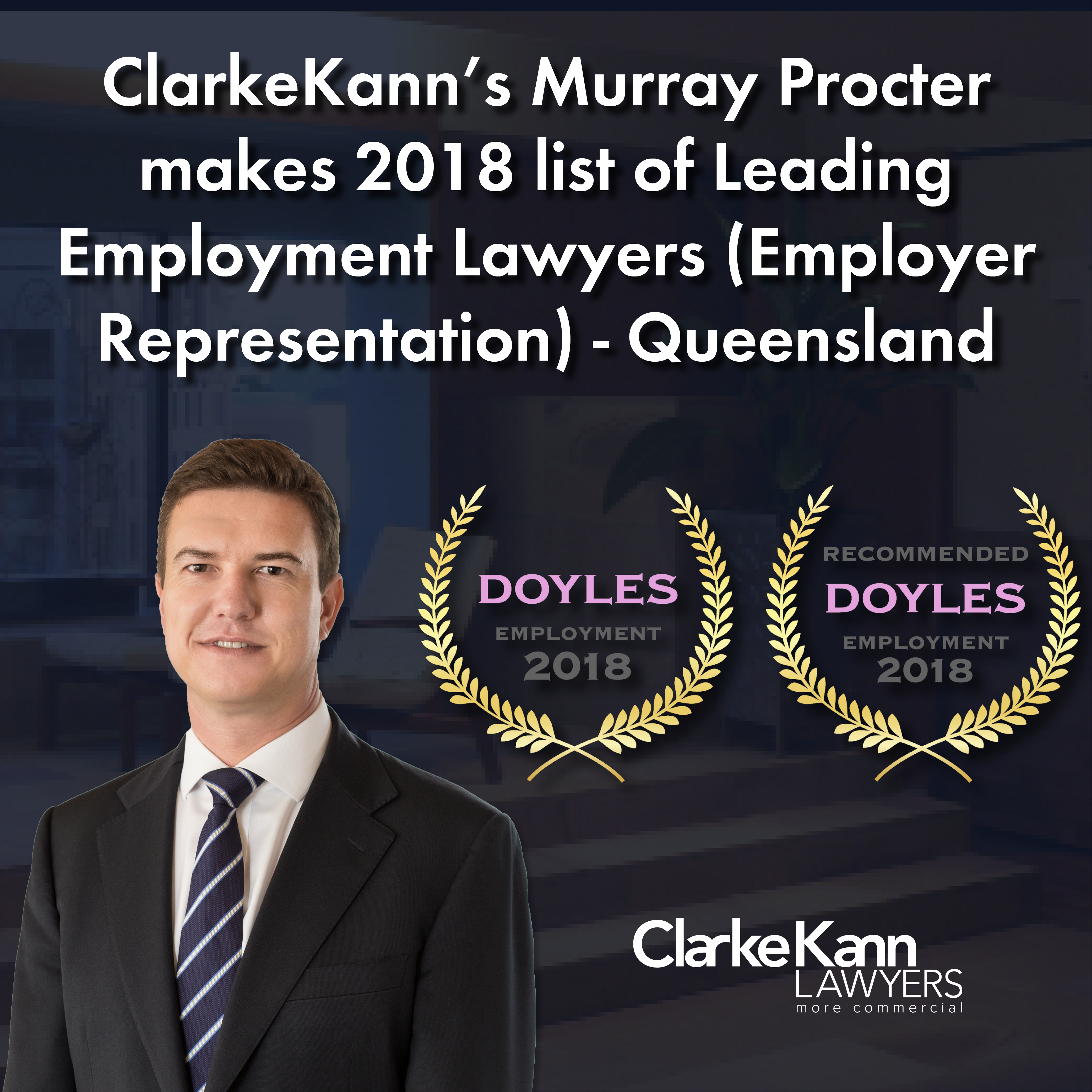 ANNOUNCEMENT: ClarkeKann’s Murray Procter named in 2018 Doyle’s Guide